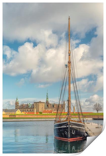 Kronborg Castle Tallship Foreground Print by Antony McAulay
