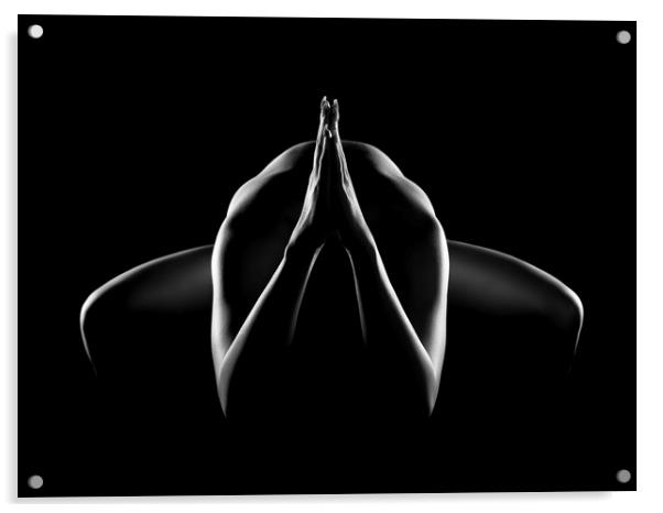 Nude woman bodyscape 28 Acrylic by Johan Swanepoel