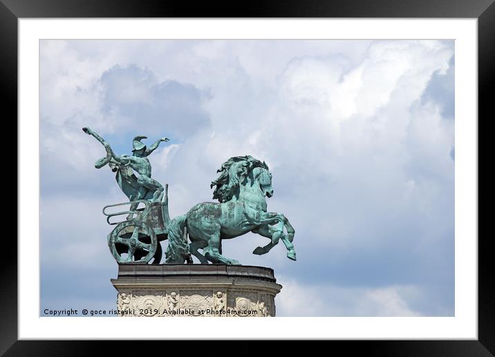 Heroes' square Budapest landmark Hungary Framed Mounted Print by goce risteski
