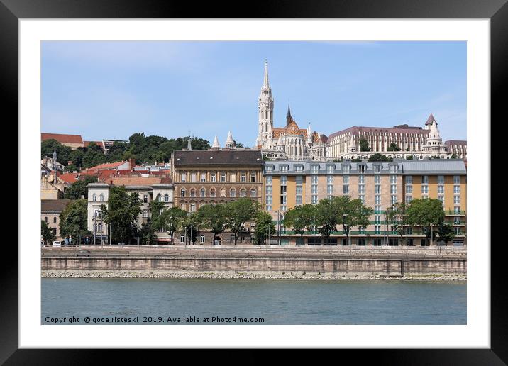 Budapest Danube riverside with Fisherman bastion Framed Mounted Print by goce risteski