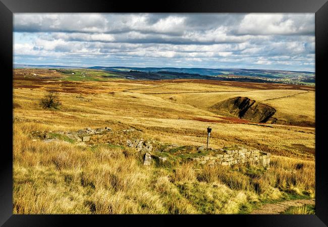 Middle Withens, Stanbury Moor Framed Print by Diana Mower