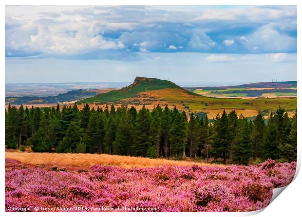 Roseberry Topping - ...Roseberry and Pines Print by Trevor Camp