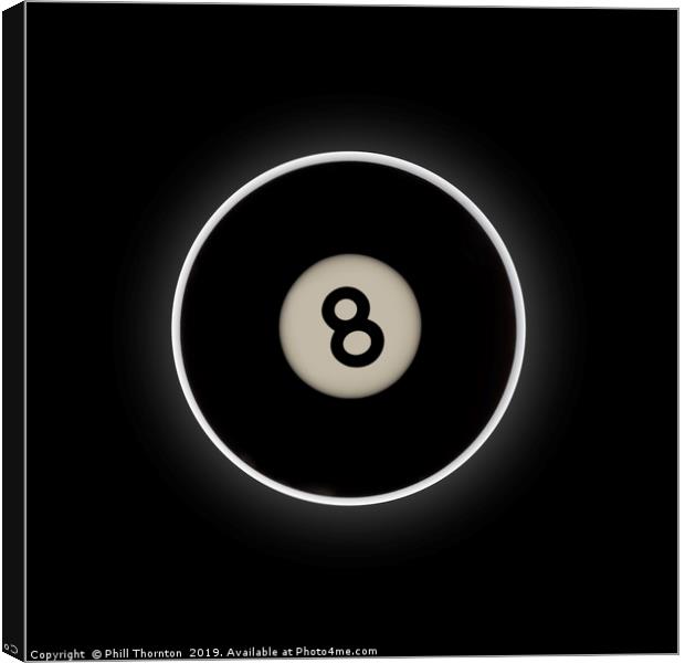 Eight ball eclipse Canvas Print by Phill Thornton