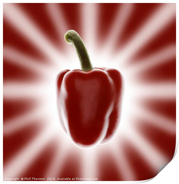 Red pepper Print by Phill Thornton