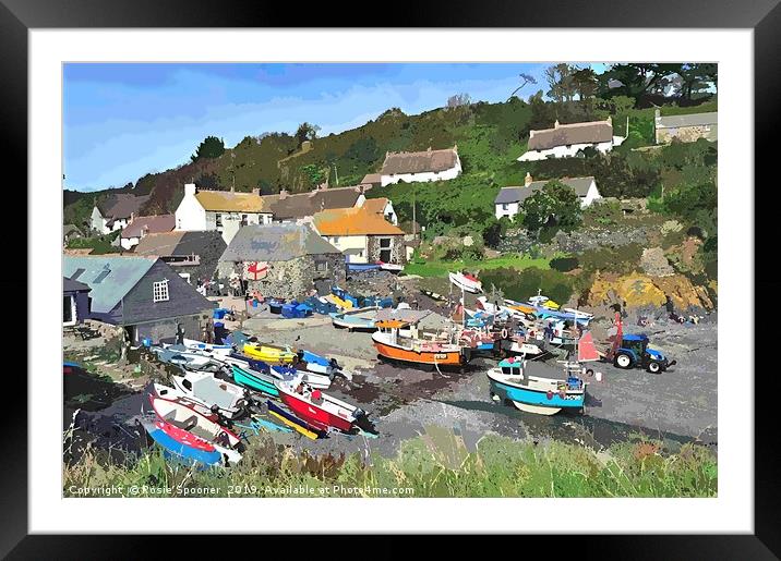 Cadgwith Cove on the Lizard Peninsula in Cornwall Framed Mounted Print by Rosie Spooner