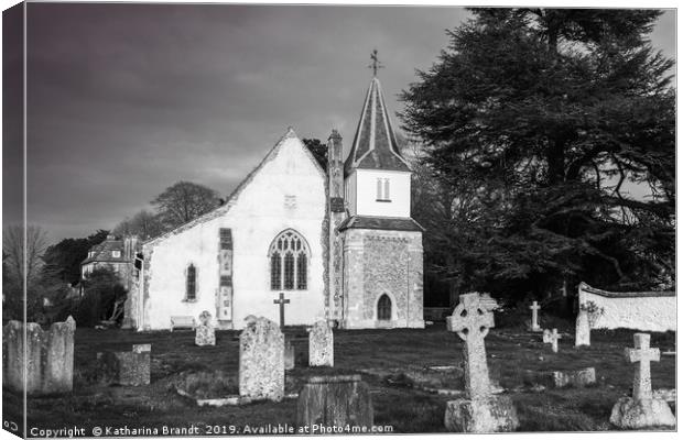 St Mary the Less Church in Chilbolton Canvas Print by KB Photo