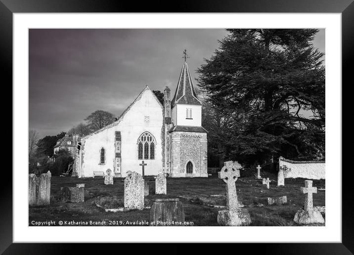 St Mary the Less Church in Chilbolton Framed Mounted Print by KB Photo