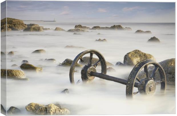 The wheels at Seaham's chemical beach Canvas Print by JC studios LRPS ARPS