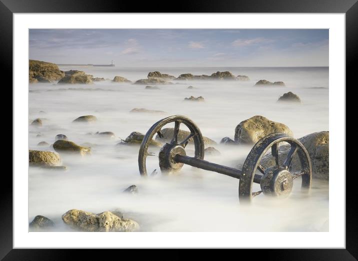 The wheels at Seaham's chemical beach Framed Mounted Print by JC studios LRPS ARPS
