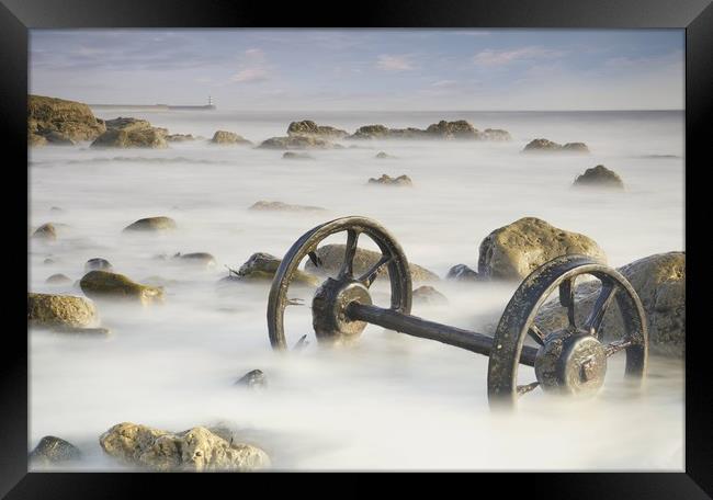 The wheels at Seaham's chemical beach Framed Print by JC studios LRPS ARPS