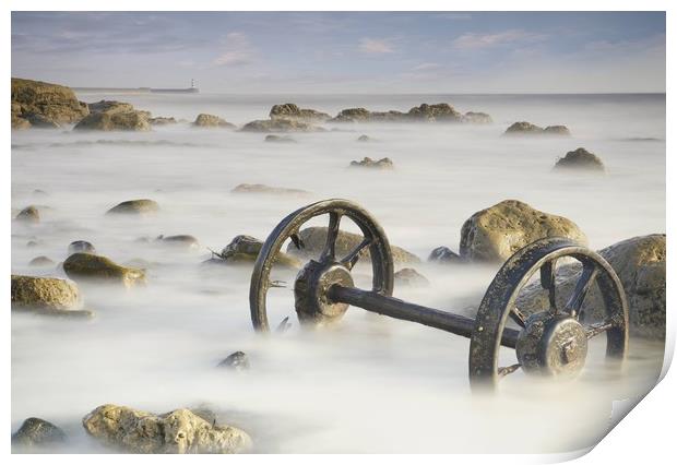 The wheels at Seaham's chemical beach Print by JC studios LRPS ARPS