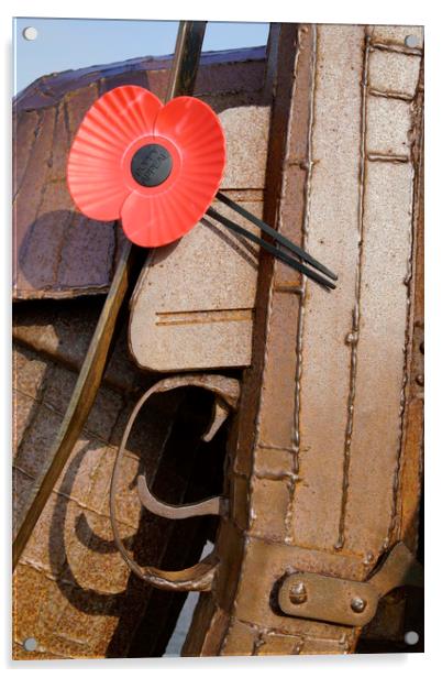 Lest we forget...The poppy helps us... Acrylic by JC studios LRPS ARPS