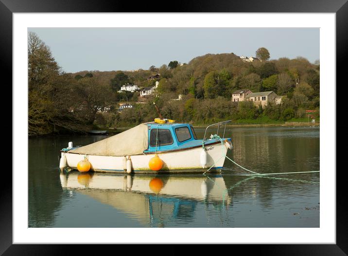 Reflections Of Looe Framed Mounted Print by CHRIS BARNARD