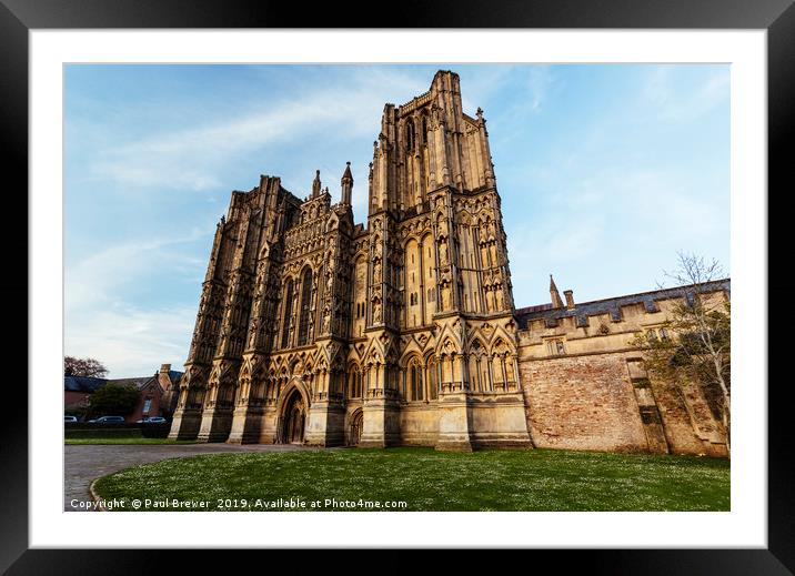 Wells Cathedral in Somerset Framed Mounted Print by Paul Brewer
