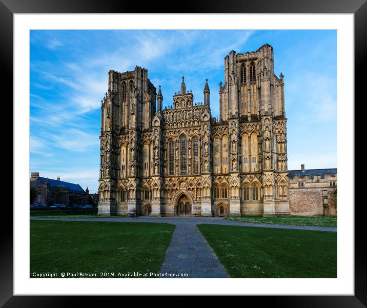 Wells Cathedral Framed Mounted Print by Paul Brewer