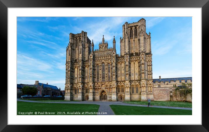 Wells Cathedral on Good Friday Framed Mounted Print by Paul Brewer
