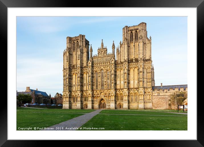 Wells Cathedral Somerset Framed Mounted Print by Paul Brewer