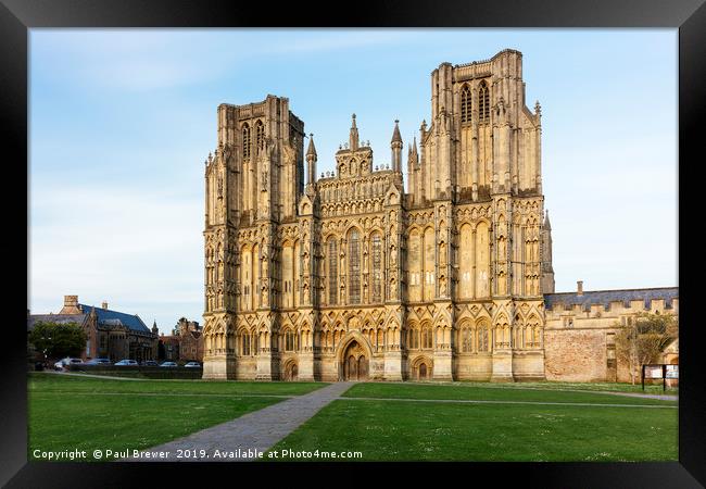 Wells Cathedral Somerset Framed Print by Paul Brewer