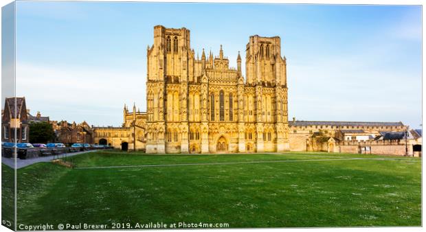 Wells Cathedral Somerset Canvas Print by Paul Brewer