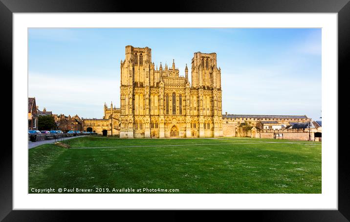 Wells Cathedral Somerset Framed Mounted Print by Paul Brewer