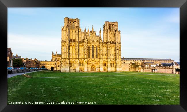 Wells Cathedral Somerset Framed Print by Paul Brewer