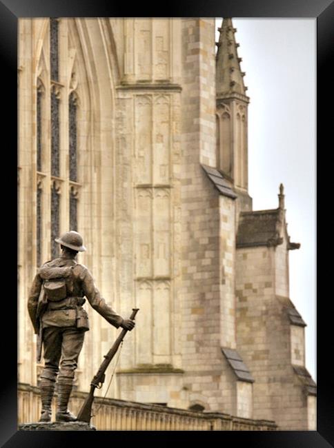 Soldier of the Cathedral Framed Print by Lauren Meyerink