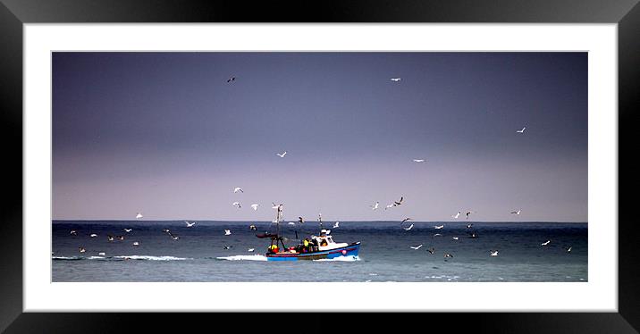 Cornish fishing boat Framed Mounted Print by John Black