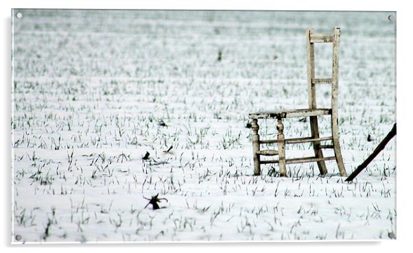 Snow chair Acrylic by John Black