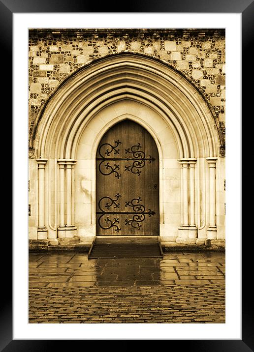 Door to The Great Hall... 22nd Feb 2011 Framed Mounted Print by Donna Collett