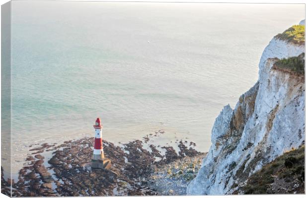 Beachy Head Lighthouse Canvas Print by Graham Custance