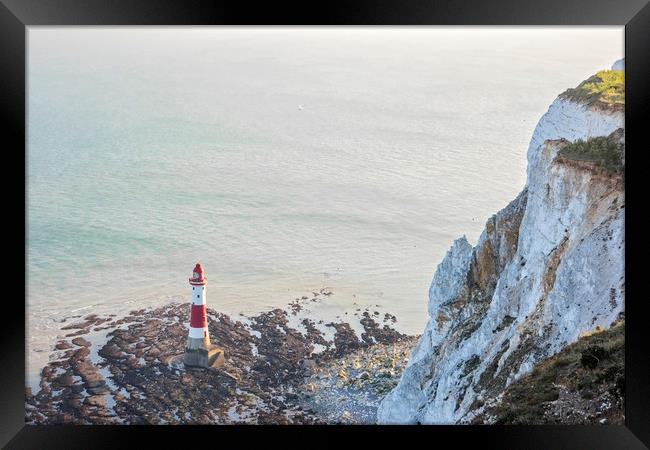 Beachy Head Lighthouse Framed Print by Graham Custance