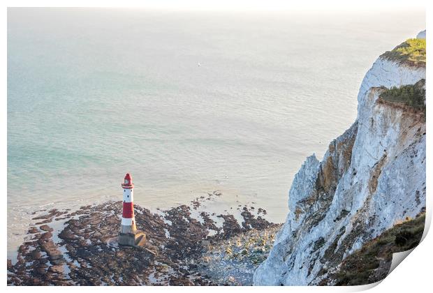 Beachy Head Lighthouse Print by Graham Custance