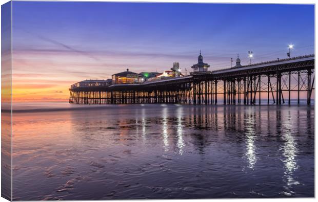 Blackpool North Pier at sunset Canvas Print by Katie McGuinness