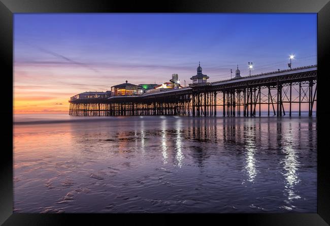 Blackpool North Pier at sunset Framed Print by Katie McGuinness