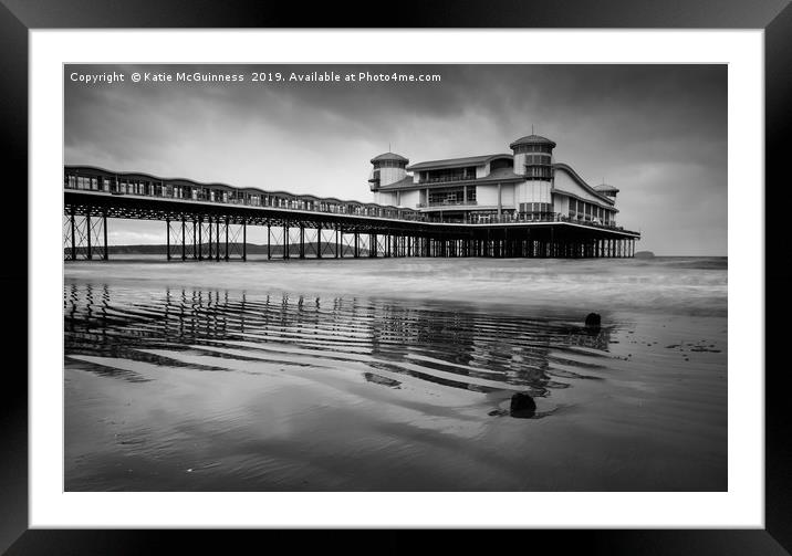 Weston Super Mare Grand Pier Framed Mounted Print by Katie McGuinness