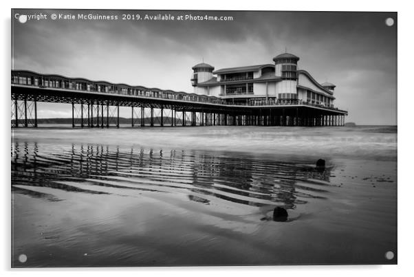 Weston Super Mare Grand Pier Acrylic by Katie McGuinness