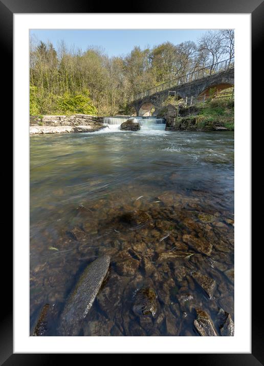 River Torridge weir Framed Mounted Print by Images of Devon