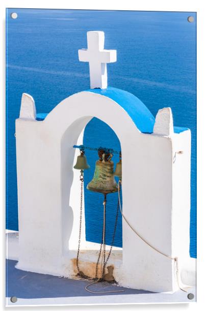 Bells of Santorini Acrylic by Beata Aldridge