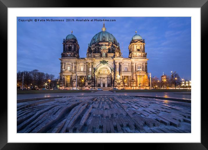 Berlier Dom (Berlin Cathedral) during sunset Framed Mounted Print by Katie McGuinness