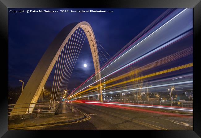 Hulme Archway light trails, Manchester Framed Print by Katie McGuinness