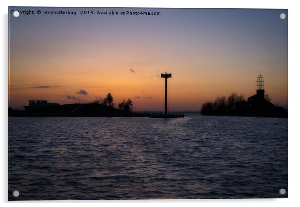 Harderwijk Sunset Acrylic by rawshutterbug 