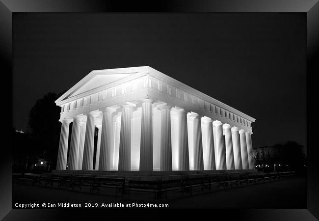 Theseus temple in vienna Framed Print by Ian Middleton
