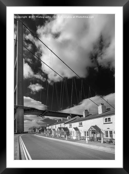 The Humber Bridge from Hessle Foreshore Framed Mounted Print by K7 Photography