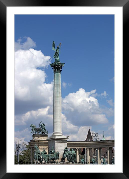 Heroes' square landmark Budapest Hungary Framed Mounted Print by goce risteski