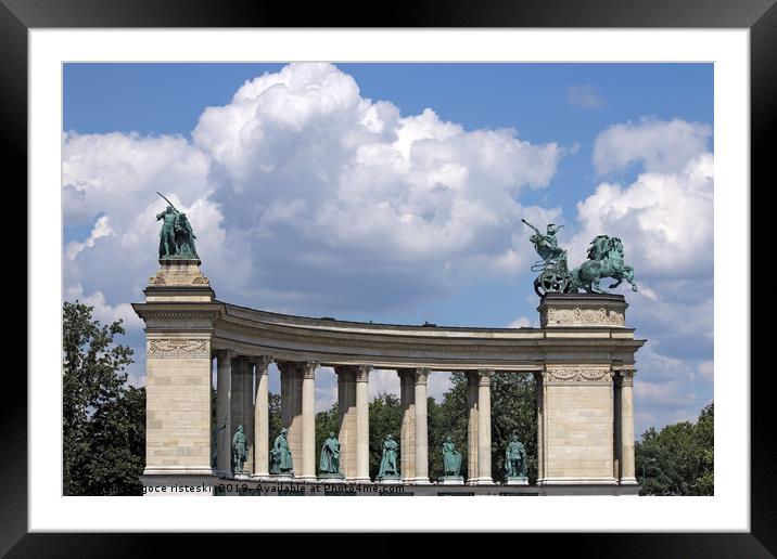 Heroes' square monument Budapest Hungary Framed Mounted Print by goce risteski