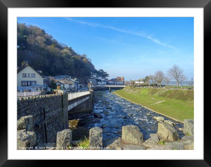Lynmouth in Summer Framed Mounted Print by Jane Metters