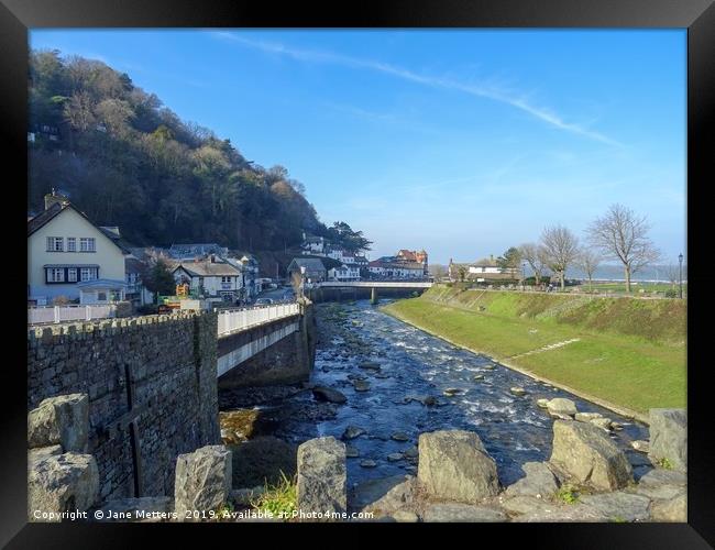 Lynmouth in Summer Framed Print by Jane Metters