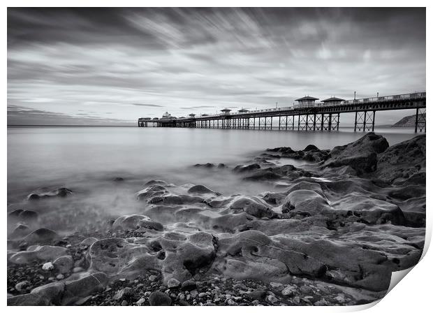 Llandudno Pier at Low tide Print by Stephen Conway