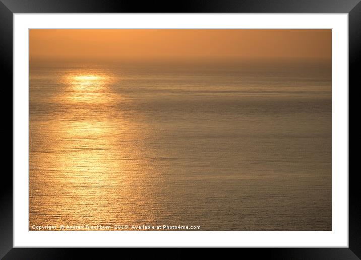 A Mediterranean sunrise...  Framed Mounted Print by Andy Blackburn