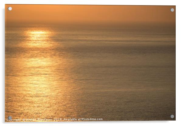 A Mediterranean sunrise...  Acrylic by Andy Blackburn